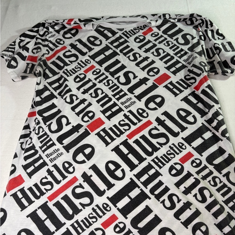 Graphic Print Vibes T-Shirt Hustle Size Medium